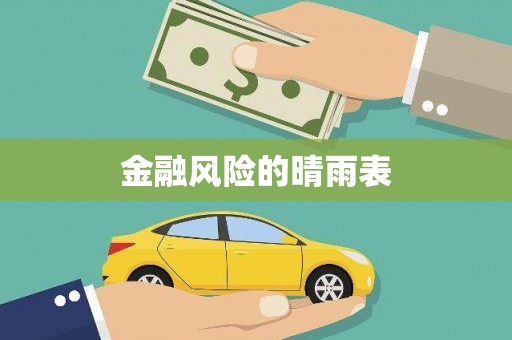 三地门金融风险的晴雨表
