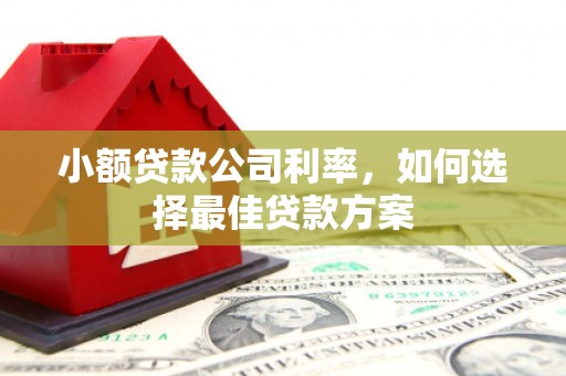 三地门小额贷款公司利率，如何选择最佳贷款方案