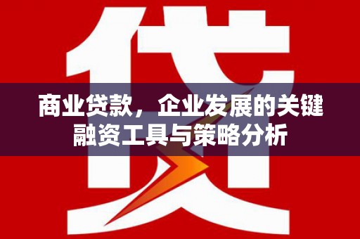 三地门商业贷款，企业发展的关键融资工具与策略分析