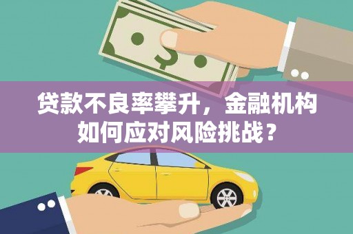 三地门贷款不良率攀升，金融机构如何应对风险挑战？