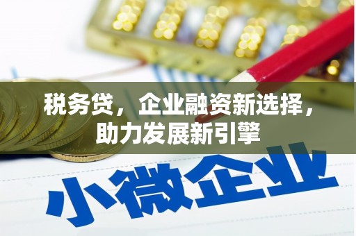 三地门税务贷，企业融资新选择，助力发展新引擎