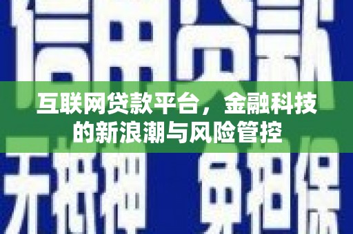 三地门互联网贷款平台，金融科技的新浪潮与风险管控