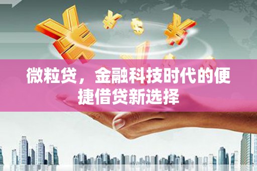 三地门微粒贷，金融科技时代的便捷借贷新选择